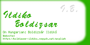 ildiko boldizsar business card